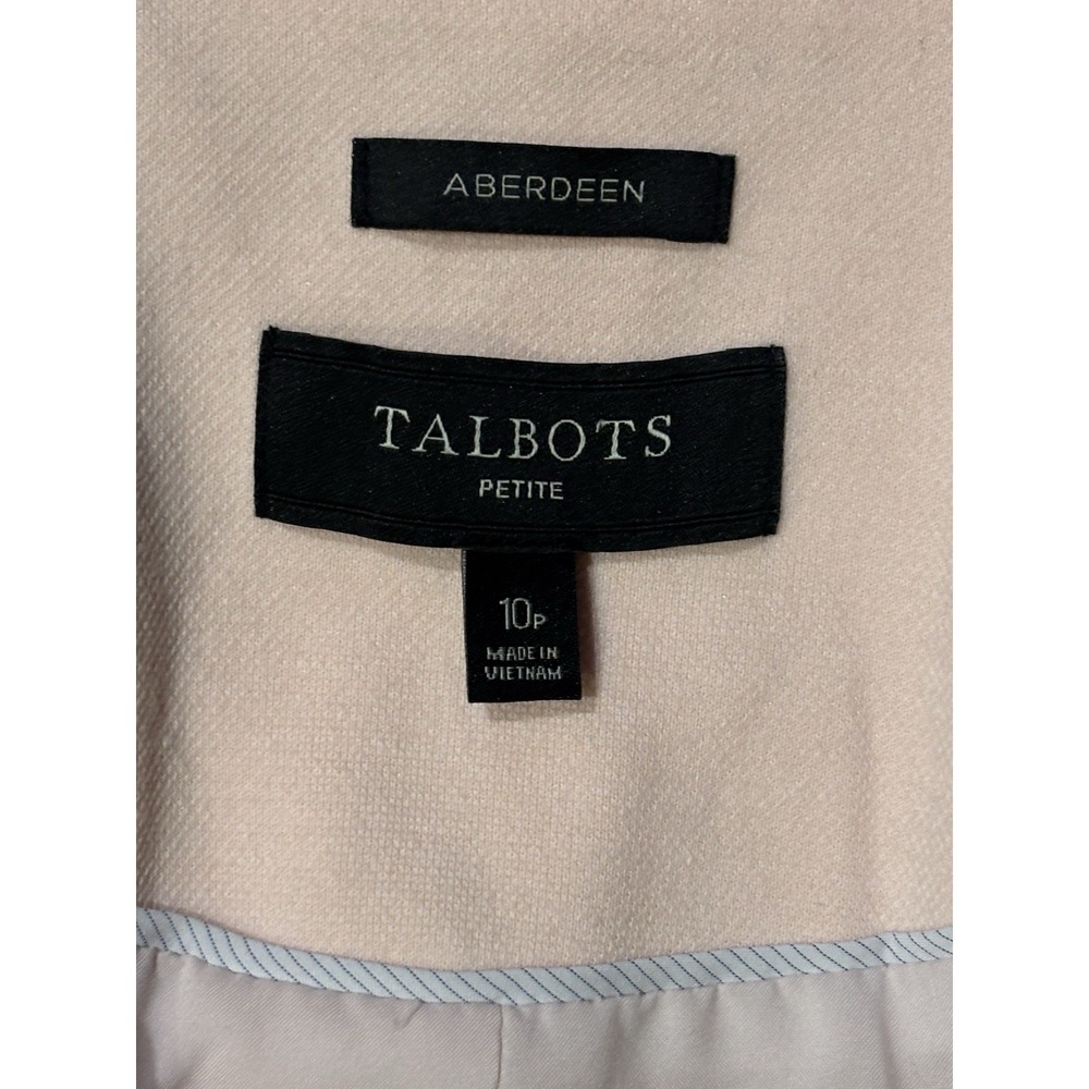 Talbots Aberdeen Knit Blazer Pique Knit Light Pink 10P - Picture 2 of 6